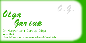olga gariup business card